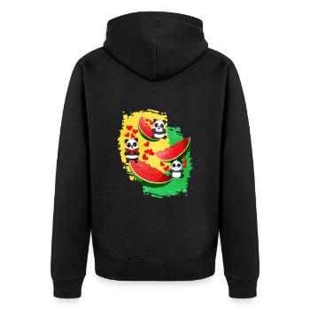 Pastèque - Veste à capuche bio Premium Unisexe - noir - Dos - Nico (187cm)