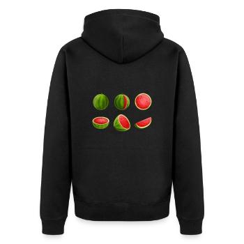 Pastèque - Veste à capuche bio Premium Unisexe - noir - Dos - Nico (187cm)