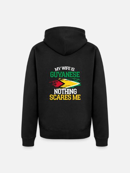 Guyana - Unisex Premium Organic Zip Hoodie - black