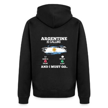 Argentine - Veste à capuche bio Premium Unisexe - noir - Dos - Nico (187cm)