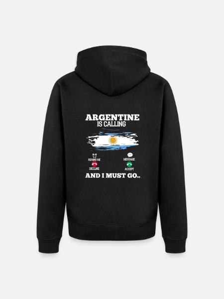 Argentina - Unisex Premium Organic Zip Hoodie - black