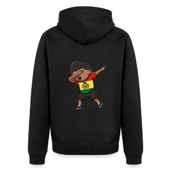 Bolivie - Veste à capuche bio Premium Unisexe - noir - Dos - Nico (187cm)