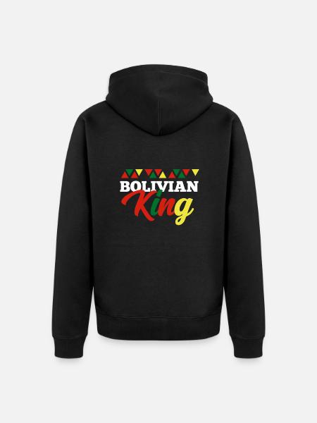Bolivia - Unisex Premium Organic Zip Hoodie - black