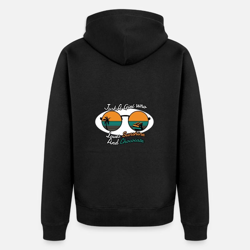 Chocolat - Veste à capuche bio Premium Unisexe - noir