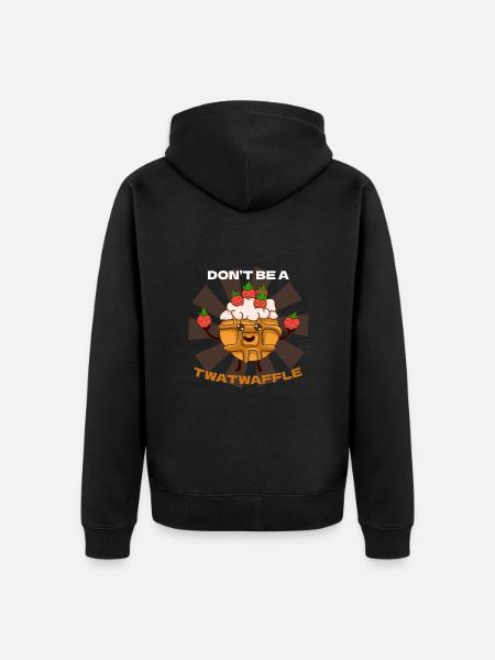 Waffle - Unisex Premium Organic Zip Hoodie - black