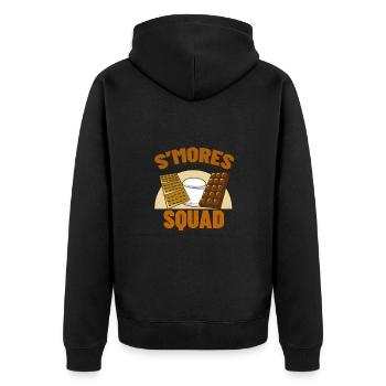 Chocolate - Unisex Premium Organic Zip Hoodie - black - Back - Nico (187cm)