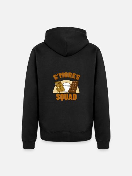 Chocolate - Unisex Premium Organic Zip Hoodie - black
