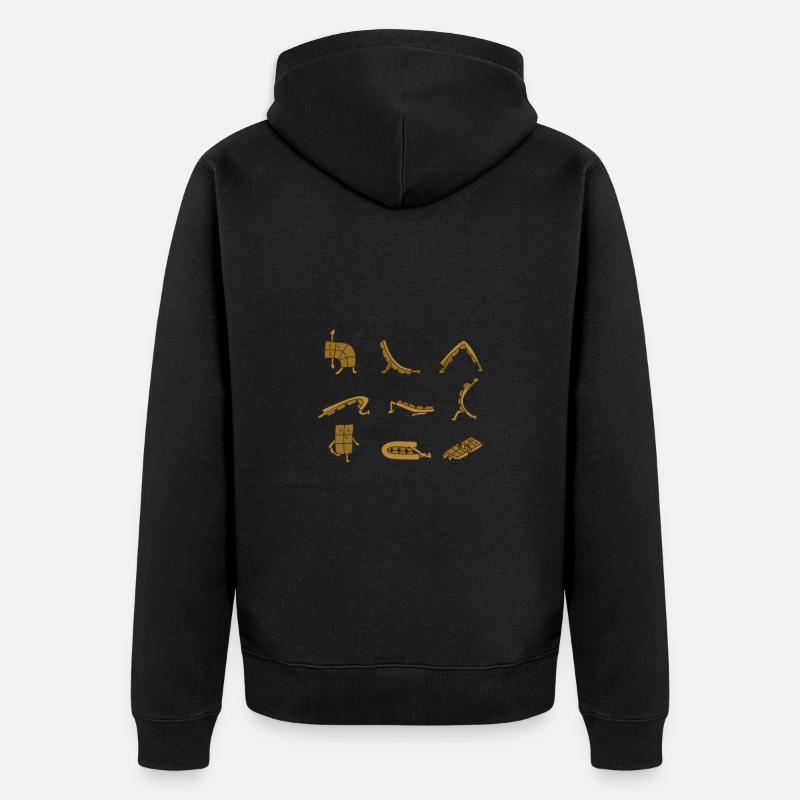 Schokolade - Unisex Premium Bio Zip Hoodie - Schwarz