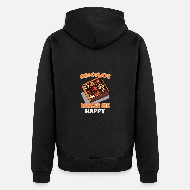 Chocolat - Veste à capuche bio Premium Unisexe - noir