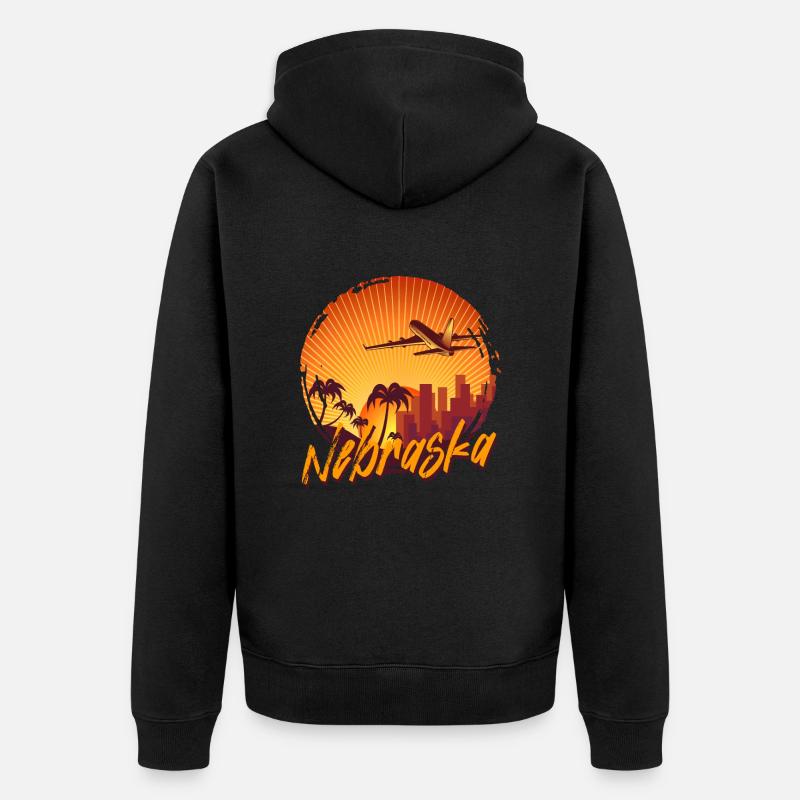 Nebraska - Veste à capuche bio Premium Unisexe - noir