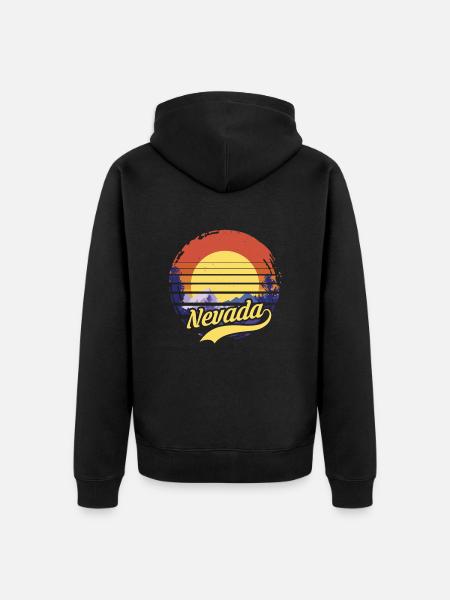 Nevada - Unisex Premium Organic Zip Hoodie - black