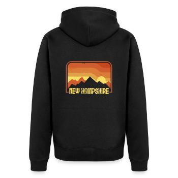New Hampshire - Veste à capuche bio Premium Unisexe - noir - Dos - Nico (187cm)