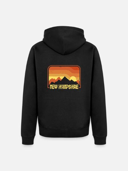 New Hampshire - Unisex Premium Organic Zip Hoodie - black