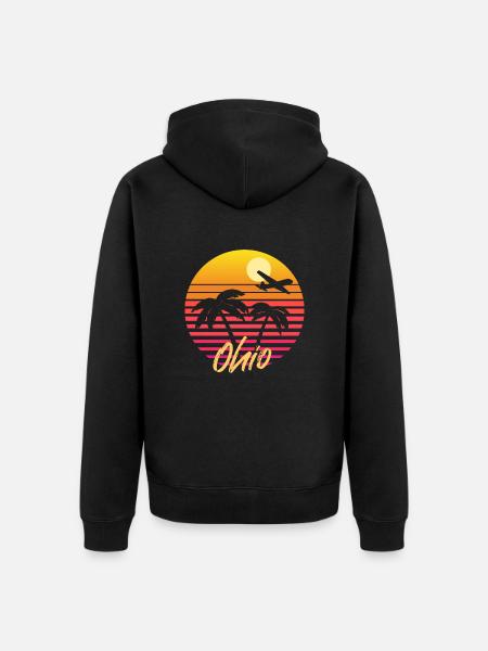 Ohio - Unisex Premium Organic Zip Hoodie - black