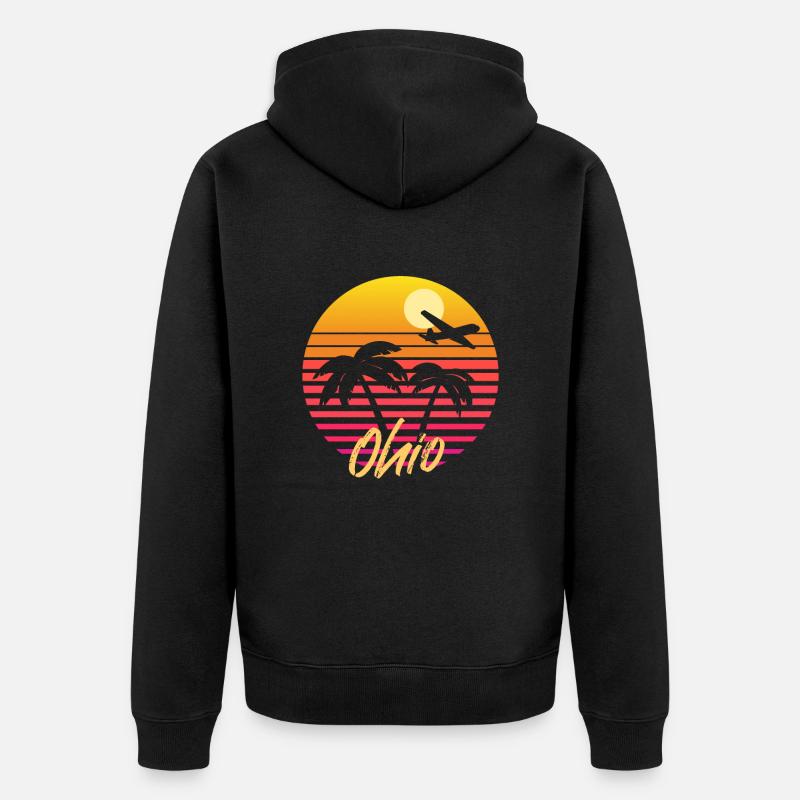 Ohio - Unisex Premium Bio Zip Hoodie - Schwarz