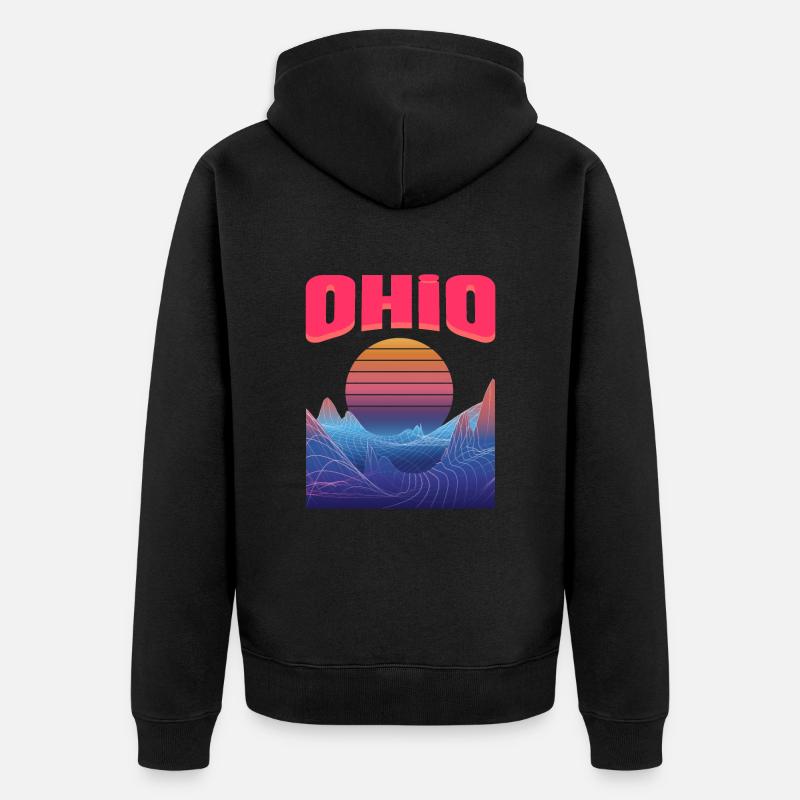 Ohio - Unisex Premium Bio Zip Hoodie - Schwarz