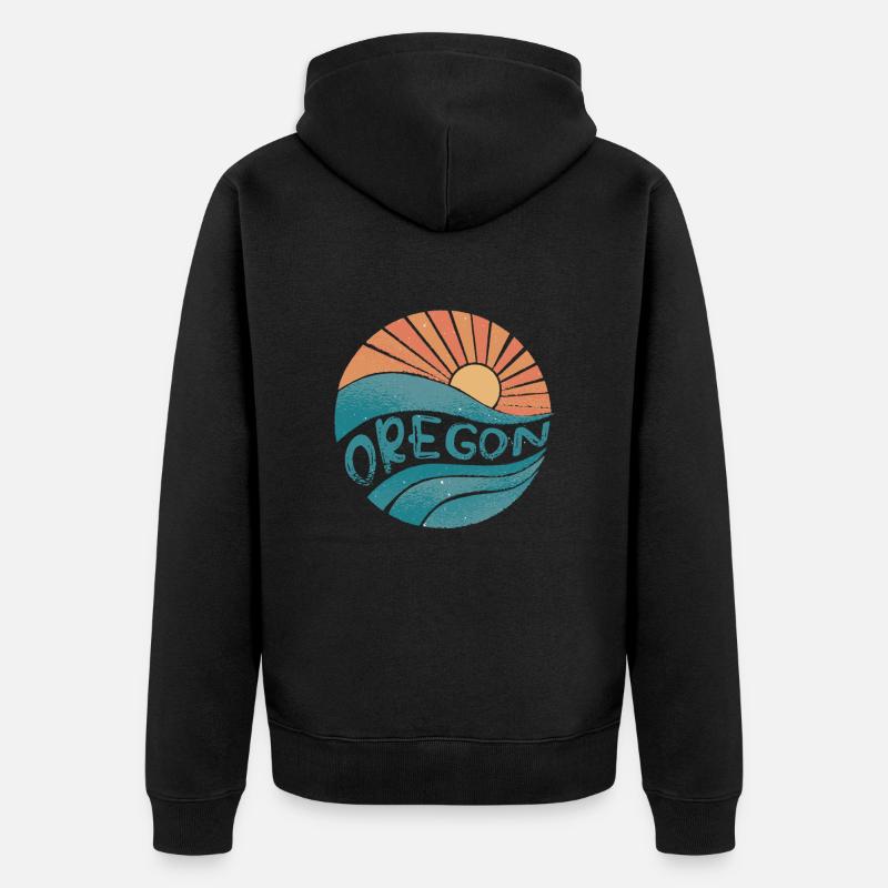 Oregon - Veste à capuche bio Premium Unisexe - noir
