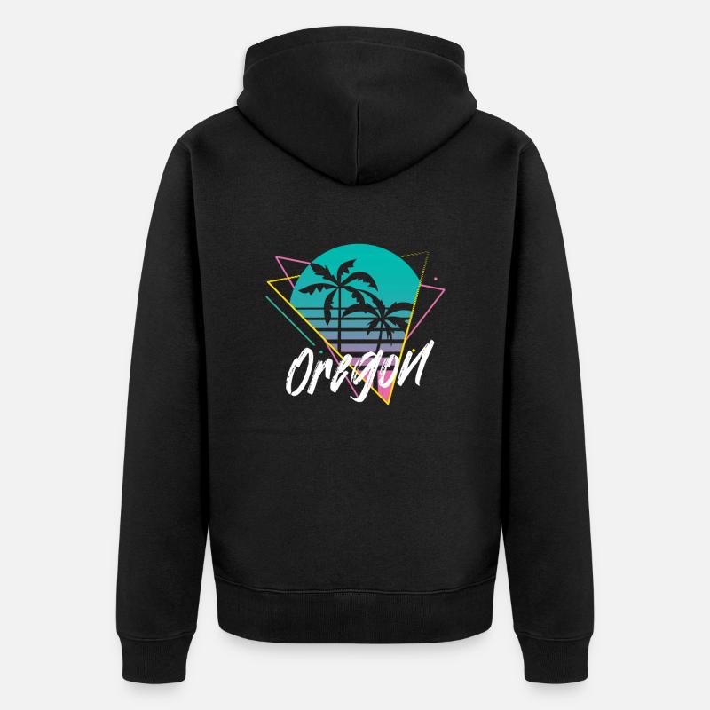 Oregon - Veste à capuche bio Premium Unisexe - noir