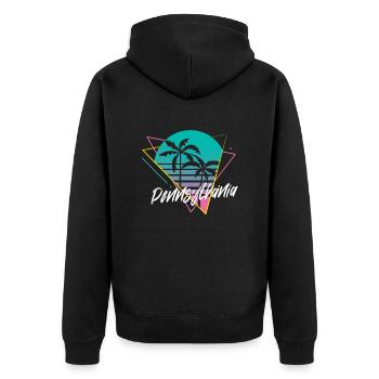 Pennsylvania - Unisex Premium Bio Zip Hoodie - Schwarz - Hinten - Nico (187cm)