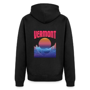 Vermont - Veste à capuche bio Premium Unisexe - noir - Dos - Nico (187cm)