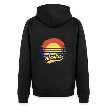Alaska - Veste à capuche bio Premium Unisexe - noir - Dos - Nico (187cm)