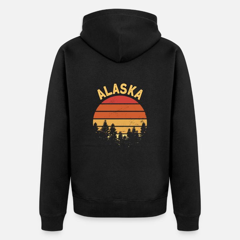 Alaska - Veste à capuche bio Premium Unisexe - noir