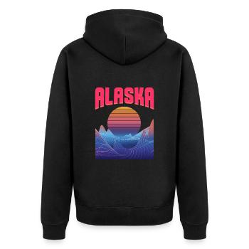 Alaska - Veste à capuche bio Premium Unisexe - noir - Dos - Nico (187cm)
