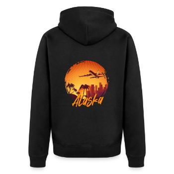 Alaska - Veste à capuche bio Premium Unisexe - noir - Dos - Nico (187cm)
