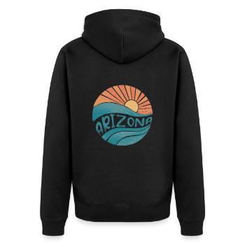 Arizona - Veste à capuche bio Premium Unisexe - noir - Dos - Nico (187cm)