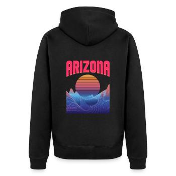 Arizona - Veste à capuche bio Premium Unisexe - noir - Dos - Nico (187cm)