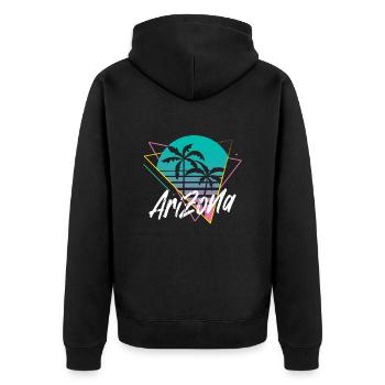 Arizona - Veste à capuche bio Premium Unisexe - noir - Dos - Nico (187cm)