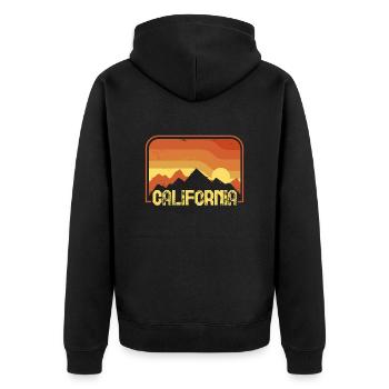 Californie - Veste à capuche bio Premium Unisexe - noir - Dos - Nico (187cm)