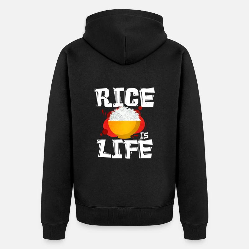 Riz - Veste à capuche bio Premium Unisexe - noir