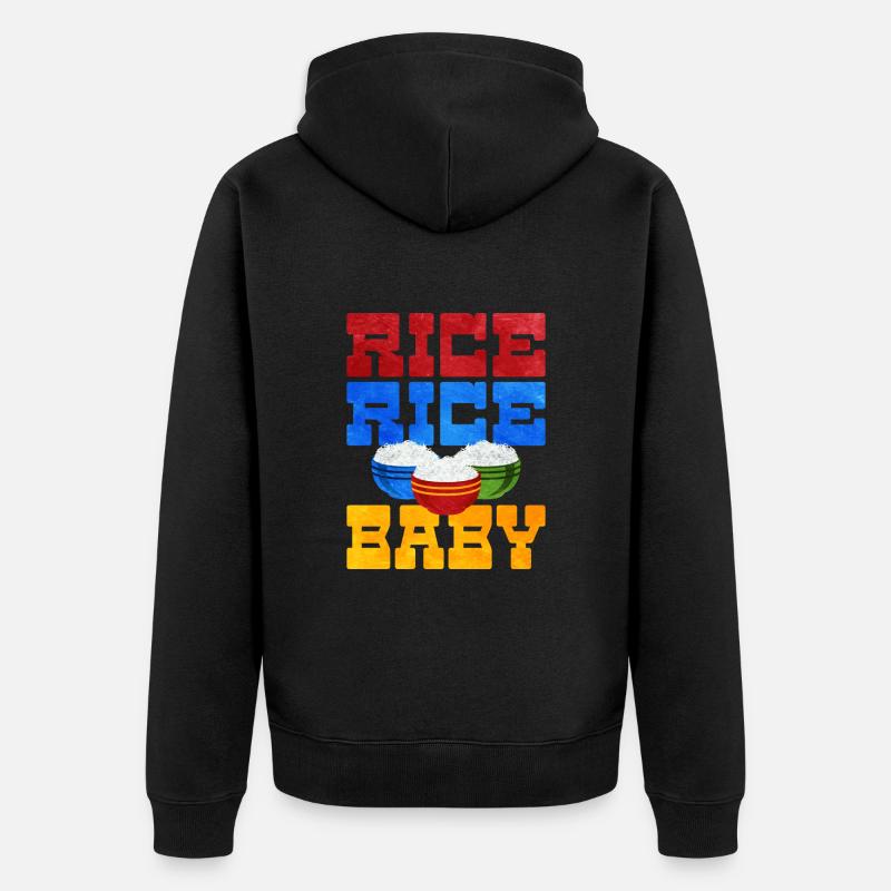 Riz - Veste à capuche bio Premium Unisexe - noir