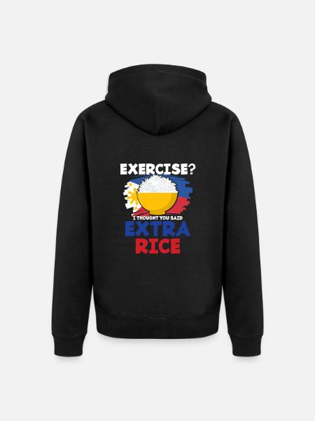 Rice - Unisex Premium Organic Zip Hoodie - black