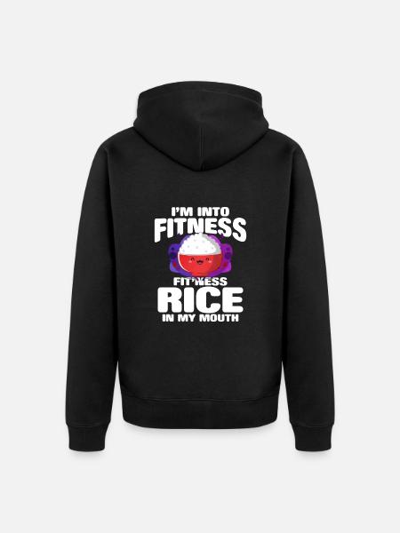 Rice - Unisex Premium Organic Zip Hoodie - black