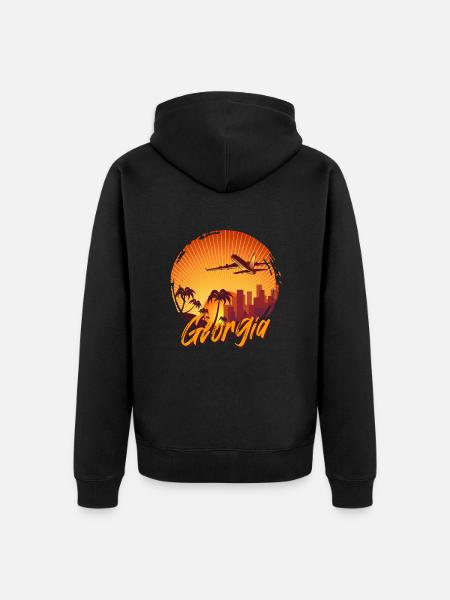 Géorgie - Veste à capuche bio Premium Unisexe - noir