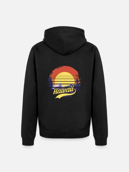 Hawaii - Unisex Premium Organic Zip Hoodie - black