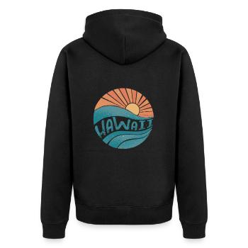 Hawaï - Veste à capuche bio Premium Unisexe - noir - Dos - Nico (187cm)