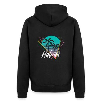 Hawaï - Veste à capuche bio Premium Unisexe - noir - Dos - Nico (187cm)