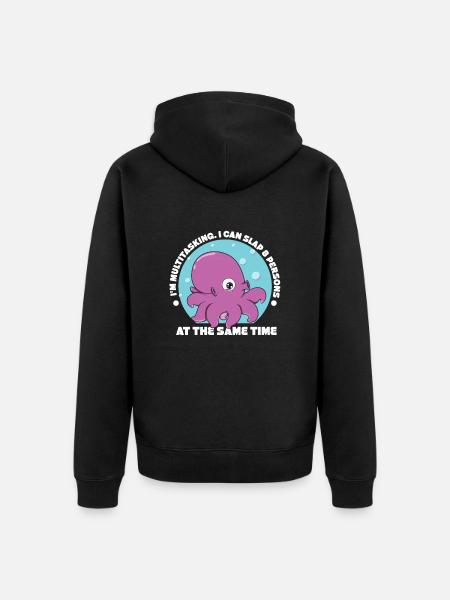 Octopus - Unisex Premium Organic Zip Hoodie - black