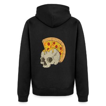 Skull Pizza - Veste à capuche bio Premium Unisexe - noir - Dos - Nico (187cm)