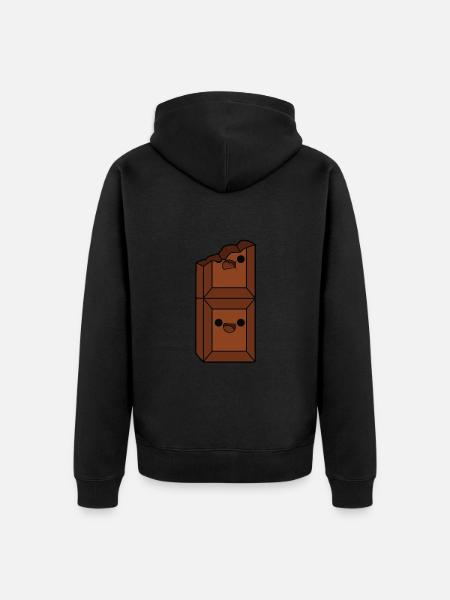 Chocolate smile - Unisex Premium Organic Zip Hoodie - black