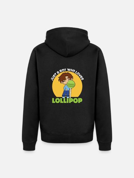 Lollipop Candy Gift - Unisex Premium Organic Zip Hoodie - black