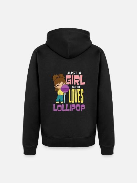 Lollipop Candy Gift - Unisex Premium Organic Zip Hoodie - black