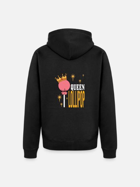 Lollipop Candy Gift - Unisex Premium Organic Zip Hoodie - black