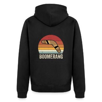 Boomerang - Veste à capuche bio Premium Unisexe - noir - Dos - Nico (187cm)
