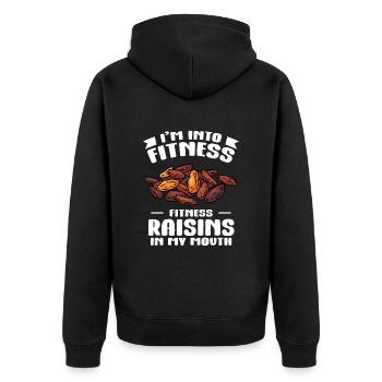 Raisins secs - Veste à capuche bio Premium Unisexe - noir - Dos - Nico (187cm)