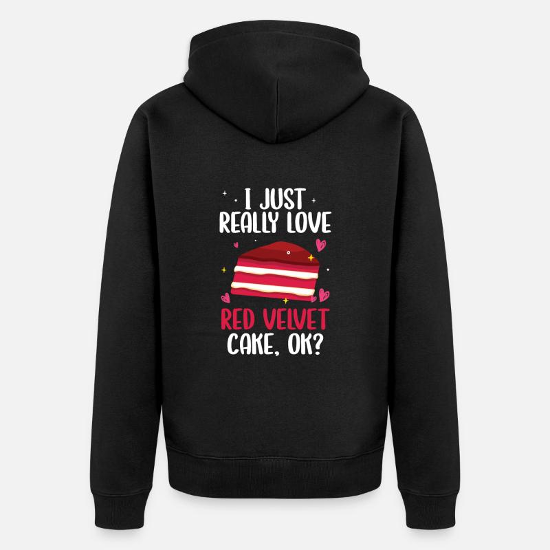 Velvet Cake Cake Cadeau - Veste à capuche bio Premium Unisexe - noir