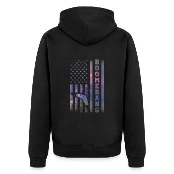 Boomerang - Veste à capuche bio Premium Unisexe - noir - Dos - Nico (187cm)